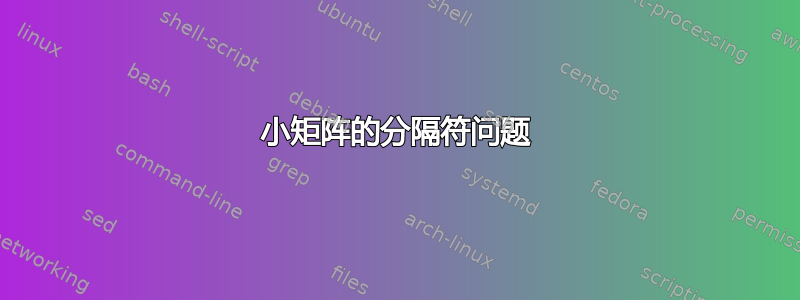 小矩阵的分隔符问题