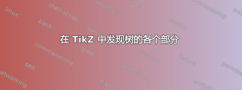 在 TikZ 中发现树的各个部分