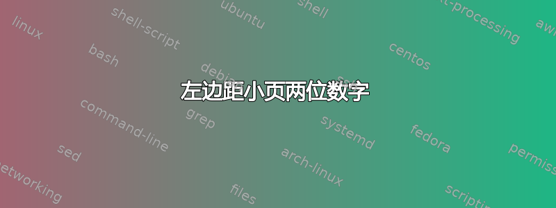 左边距小页两位数字