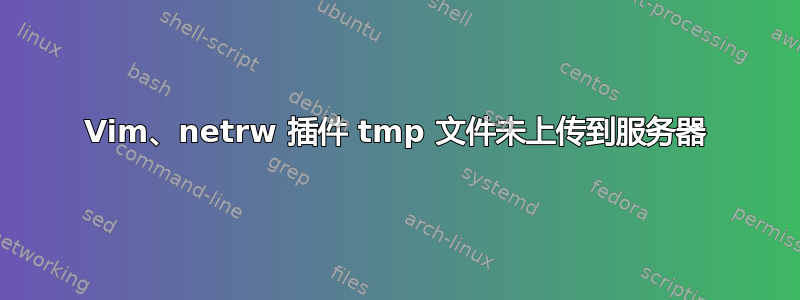 Vim、netrw 插件 tmp 文件未上传到服务器