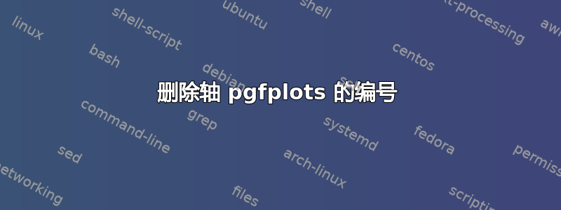 删除轴 pgfplots 的编号