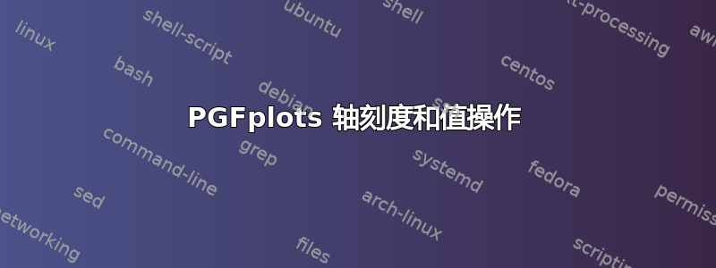 PGFplots 轴刻度和值操作