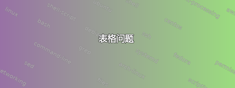 表格问题