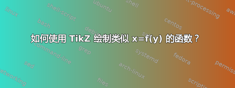 如何使用 TikZ 绘制类似 ‎‎‎‎‎x=f(y)‎‎ 的函数？