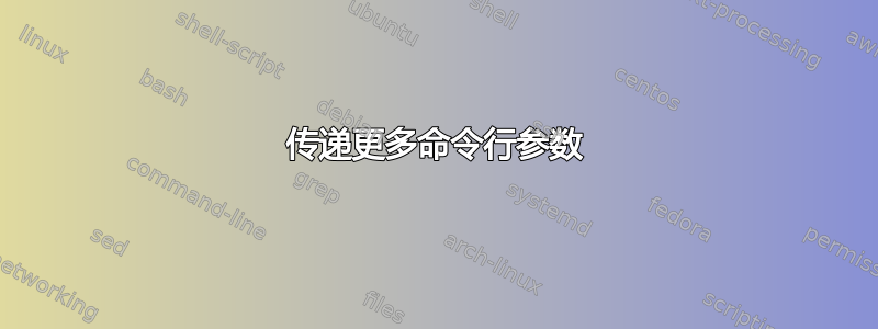 传递更多命令行参数