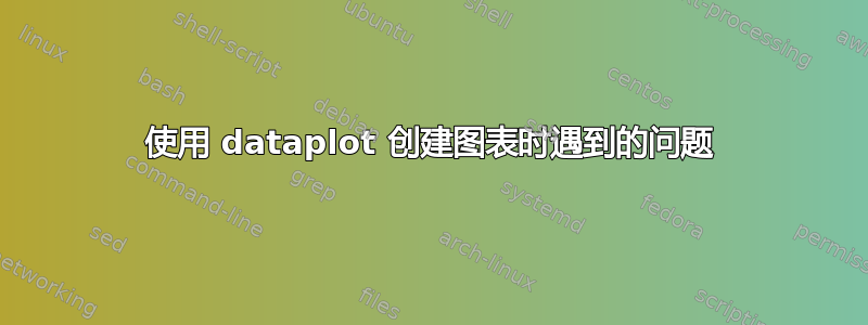 使用 dataplot 创建图表时遇到的问题