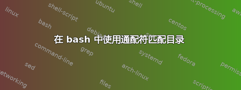 在 bash 中使用通配符匹配目录