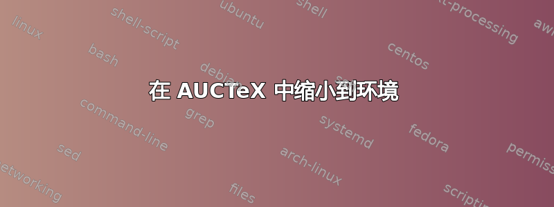 在 AUCTeX 中缩小到环境