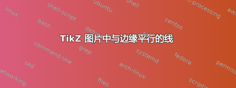 TikZ 图片中与边缘平行的线