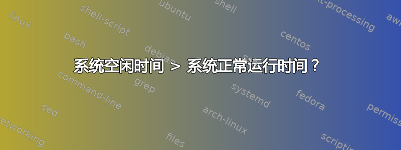 系统空闲时间 > 系统正常运行时间？