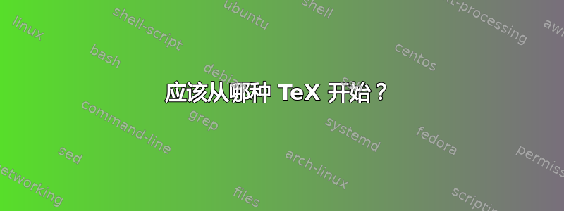 应该从哪种 TeX 开始？