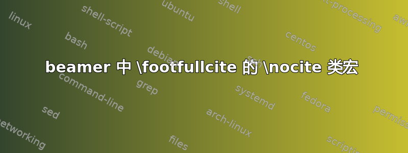 beamer 中 \footfullcite 的 \nocite 类宏