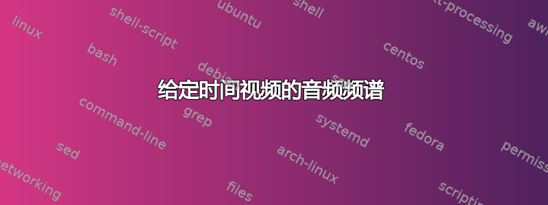 给定时间视频的音频频谱