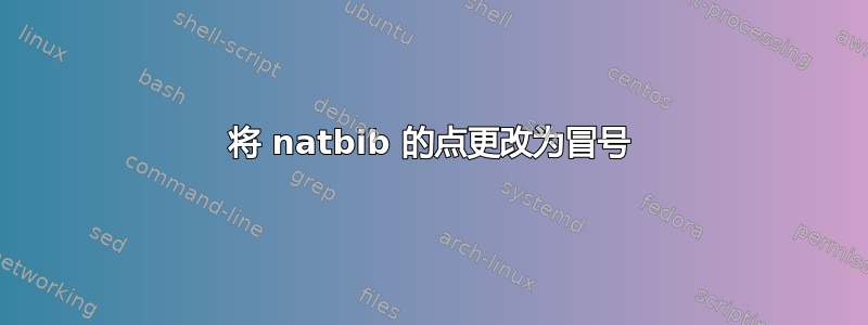 将 natbib 的点更改为冒号