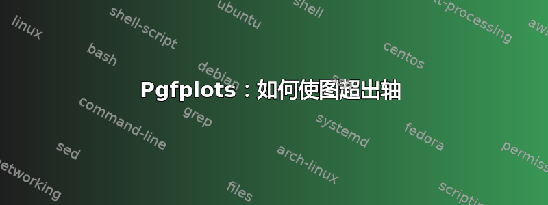 Pgfplots：如何使图超出轴