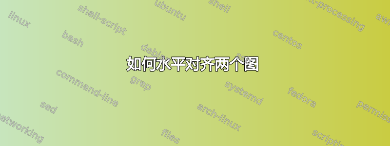 如何水平对齐两个图