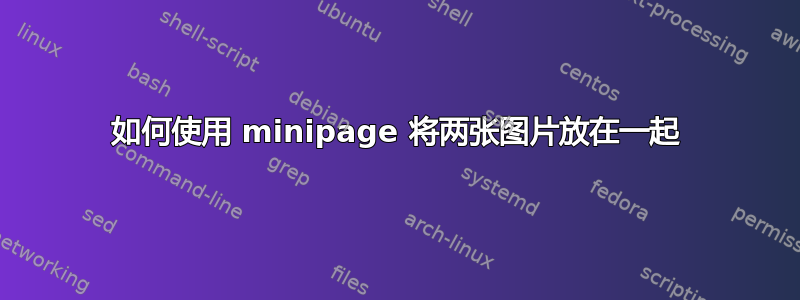 如何使用 minipage 将两张图片放在一起