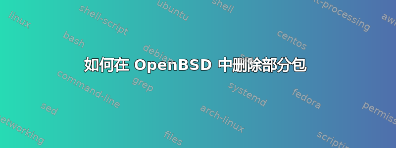 如何在 OpenBSD 中删除部分包