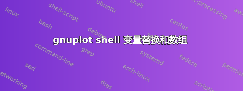 gnuplot shell 变量替换和数组