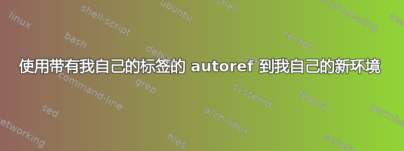 使用带有我自己的标签的 autoref 到我自己的新环境