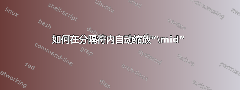 如何在分隔符内自动缩放“\mid”