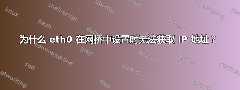 为什么 eth0 在网桥中设置时无法获取 IP 地址？