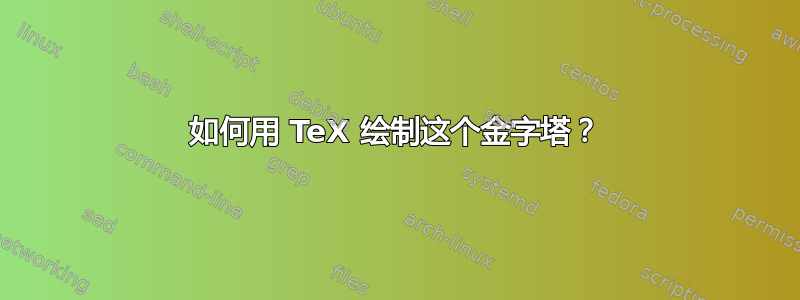 如何用 TeX 绘制这个金字塔？