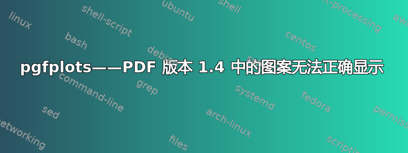 pgfplots——PDF 版本 1.4 中的图案无法正确显示