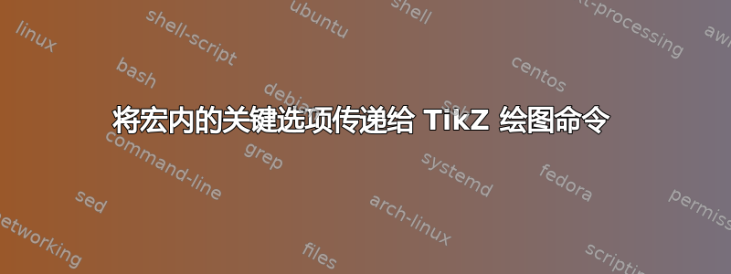 将宏内的关键选项传递给 TikZ 绘图命令