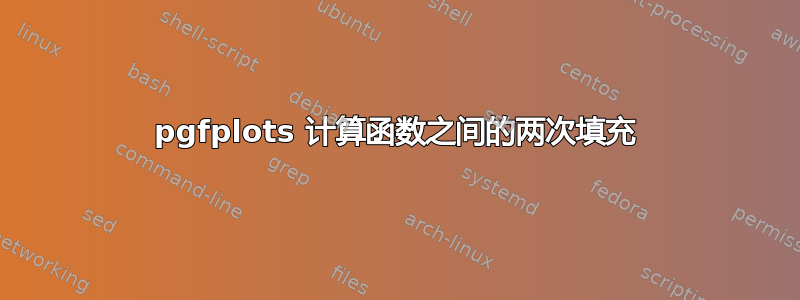 pgfplots 计算函数之间的两次填充