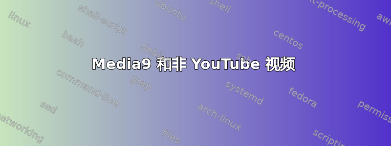 Media9 和非 YouTube 视频