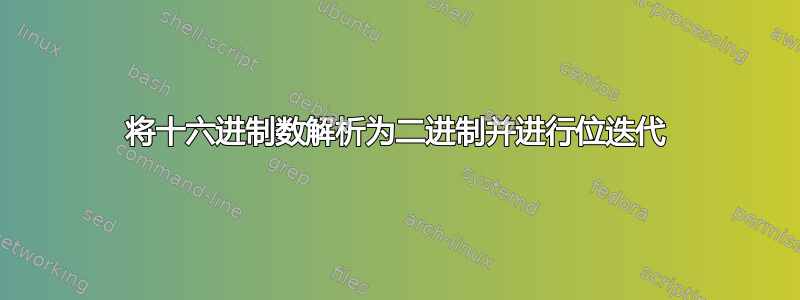 将十六进制数解析为二进制并进行位迭代