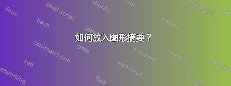 如何放入图形摘要？