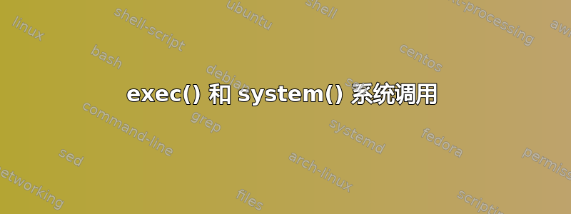 exec() 和 system() 系统调用