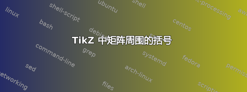 TikZ 中矩阵周围的括号