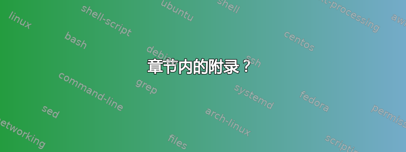 章节内的附录？