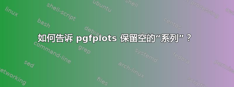 如何告诉 pgfplots 保留空的“系列”？