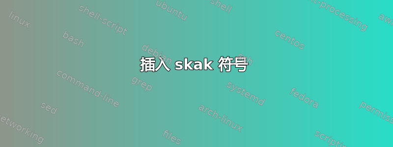 插入 skak 符号