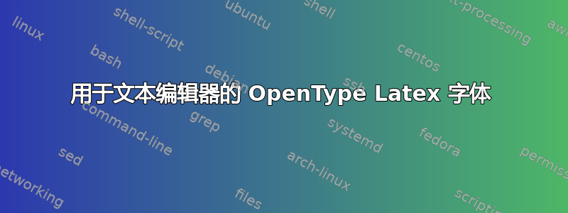 用于文本编辑器的 OpenType Latex 字体