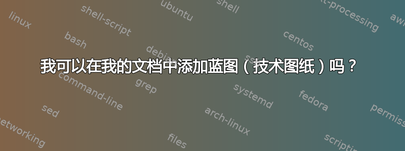 我可以在我的文档中添加蓝图（技术图纸）吗？