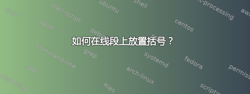 如何在线段上放置括号？