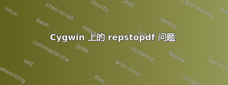 Cygwin 上的 repstopdf 问题