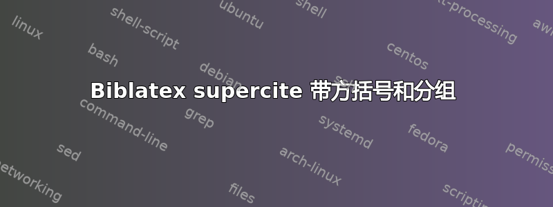 Biblatex supercite 带方括号和分组