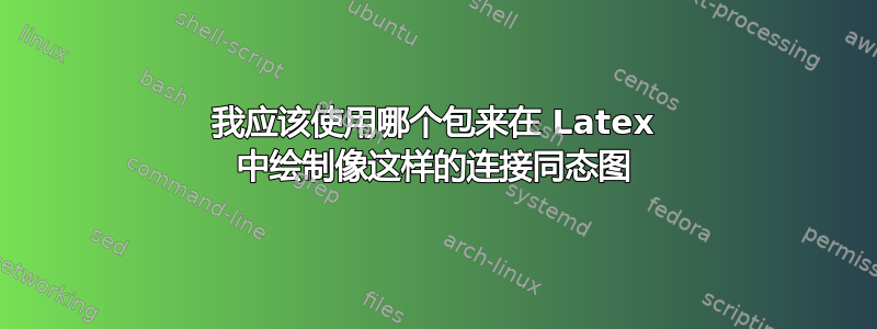 我应该使用哪个包来在 Latex 中绘制像这样的连接同态图