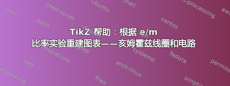 TikZ 帮助：根据 e/m 比率实验重建图表——亥姆霍兹线圈和电路