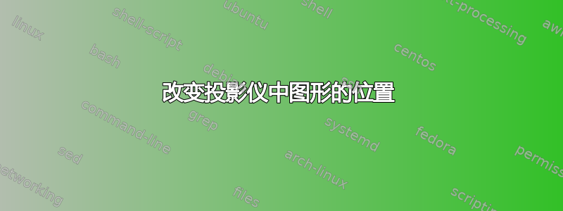 改变投影仪中图形的位置