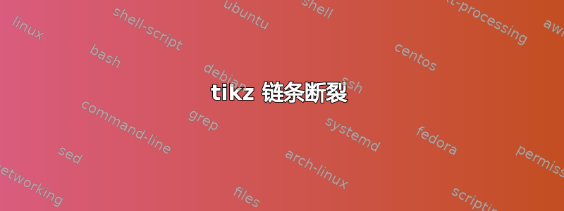 tikz 链条断裂