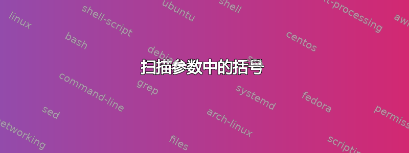 扫描参数中的括号