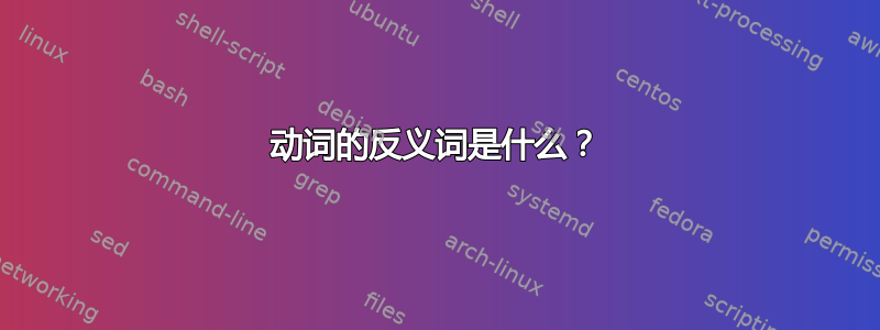 动词的反义词是什么？