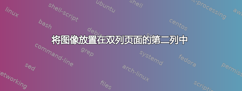 将图像放置在双列页面的第二列中